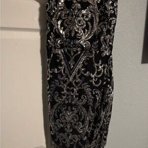 Elegant Black and Silver Dress
